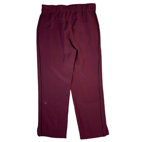 Lululemon Right On Track Pants Burgandy Wine Colored Oversize Womens Size 6 - Picture 3 of 8